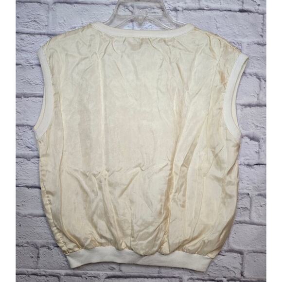 Timmy Woods Beverly Hills Collection 100% silk sequins sleeveless blouse Large. - Picture 4 of 8